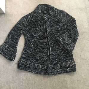 BCBG MaxAzria One Button Embellished Cardigan Sz M